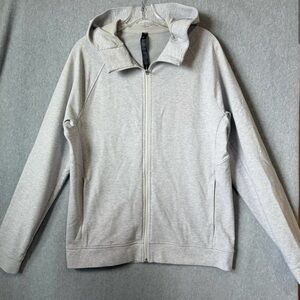 Lululemon Men's City Sweat Full Zip Hoodie Light Grey Size Large